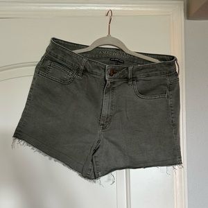 Army Green American Eagle Jean Shorts
